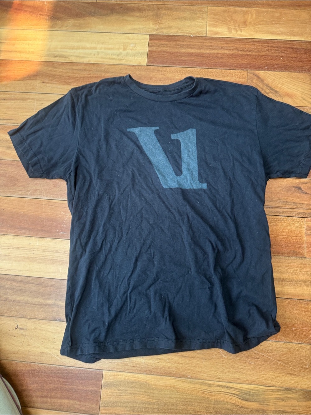 Vuori Black Short Sleeve Tee with Subtle V Logo